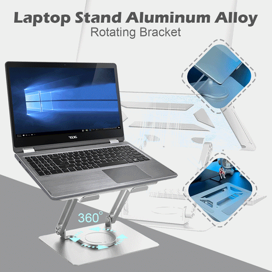 💻👍【50% zniżki🔥】Podstawka pod laptopa Obrotowa podstawka ze stopu aluminium ze stopu aluminium