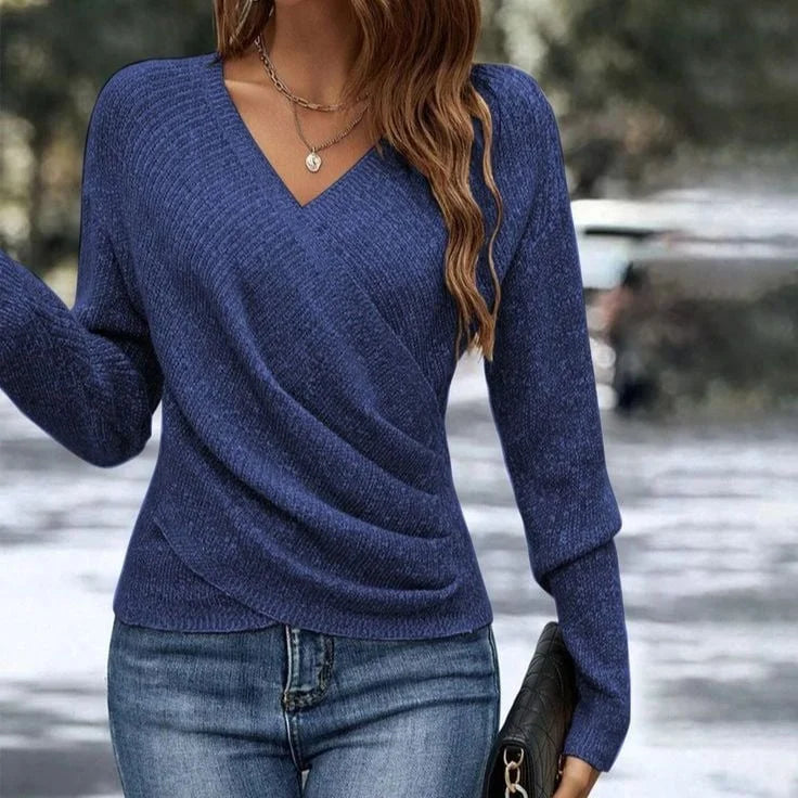 🔥【Compra 1 y llévate 1 gratis】Elegante suéter de punto para mujer de estilo casual, pulóver cálido de manga larga para primavera y otoño-E