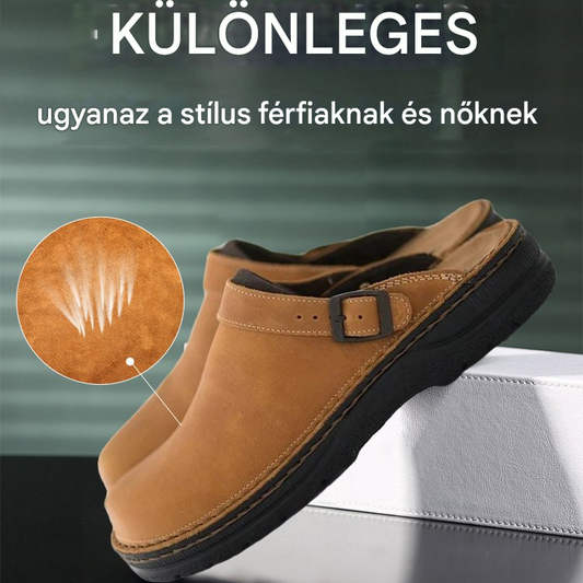 😎🚩 [38-48] 【Négyévszakos használatra】Kiváló minőségű férfi bőr papucs, kényelmes és laza-U
