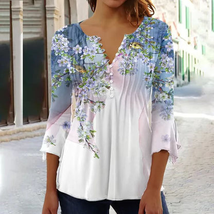 😍【Időkorlátozott ajánlat】Stílusos női V-nyakú póló [S-5XL]-U