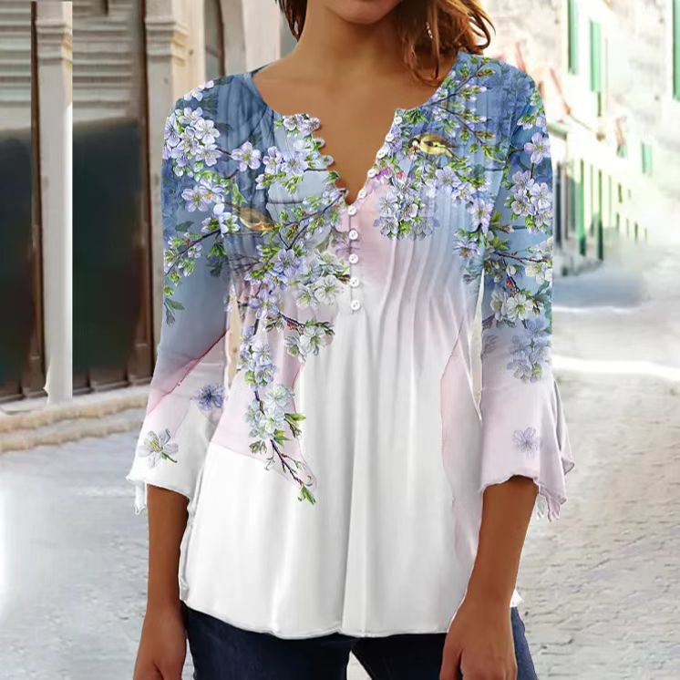 👕🥰[Vremenski ograničena ponuda - Kupite jedan, dobijte jedan gratis] [S-5XL] Modna ženska majica s V-izrezom