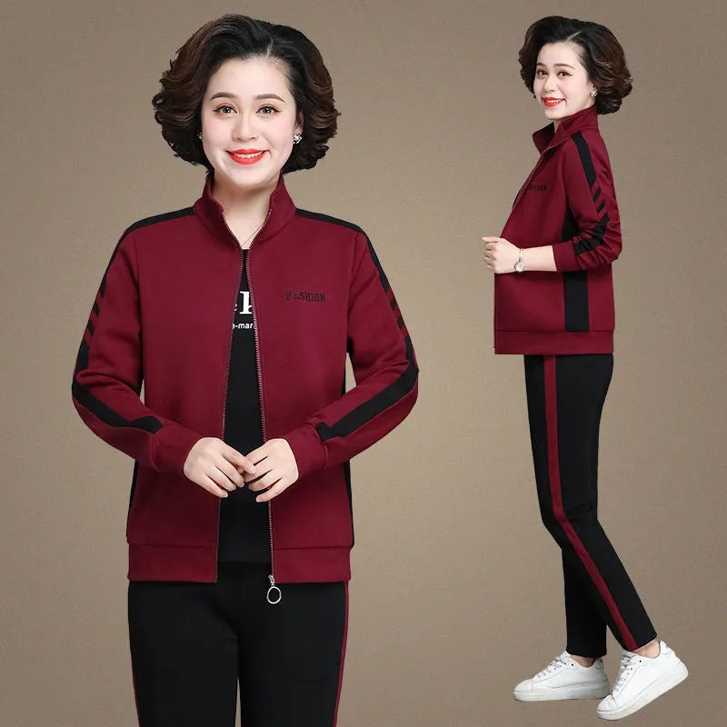 🔥【Reducere de 50%】🔥【M-5XL】【Jachetă + Pantaloni】😍 Set sport casual nou de toamnă, mărime mare