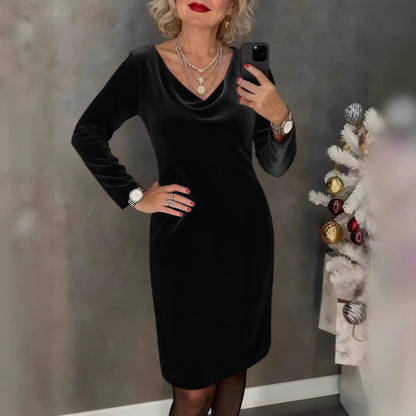 ✨ Baršunasta haljina 2026 | Dugi rukavi | Seksi i elegantan stil ✨ - 4206941-H