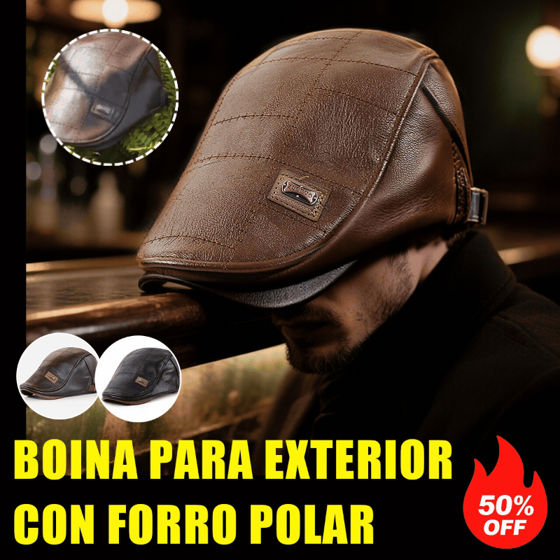 🧢【Compra 1 y obten 1 gratis】🔥 Boina de cuero vintage de primera calidad-E