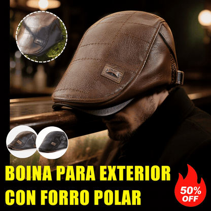 🧢【Compra 1 y obten 1 gratis】🔥 Boina de cuero vintage de primera calidad-E