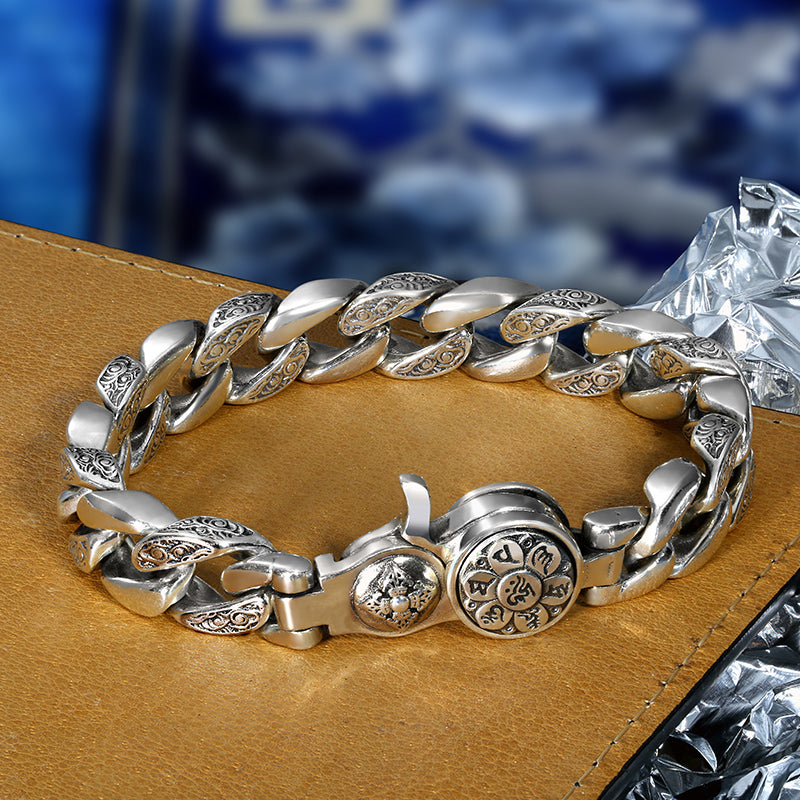 2025  pulsera de plata de la nueva moda con los modelos lujosos, pulsera grabada-E