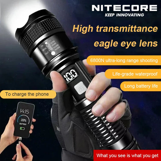 🆕🔦【Cumpără 1 primești 1 gratis】Un nou reflector de patrulă în aer liber, lanternă puternică, cu fotografiere lungă
