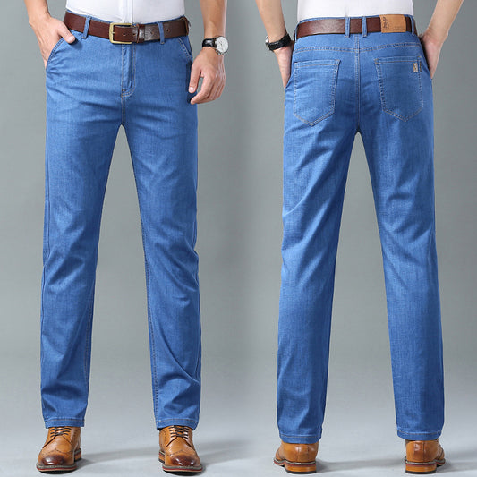 🔥👖👖2025 Blugi pentru bărbați simpli, casual și versatili de mărime mare👍-3992215