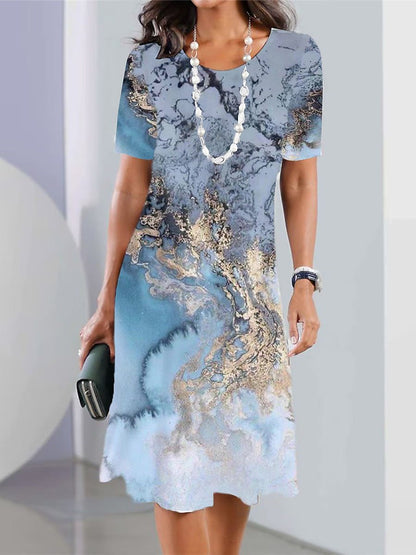 👗【XS-5XL】2026 sexy dámské šaty s kulatým výstřihem-Z