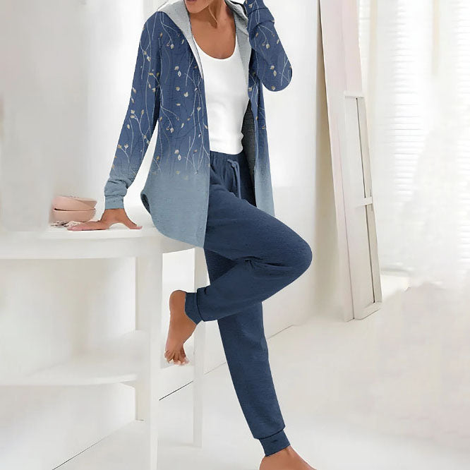 👕👖【S-3XL dugi rukavi + hlače】Jesen i zima novi ženski ležerni dvodijelni set s printom-H