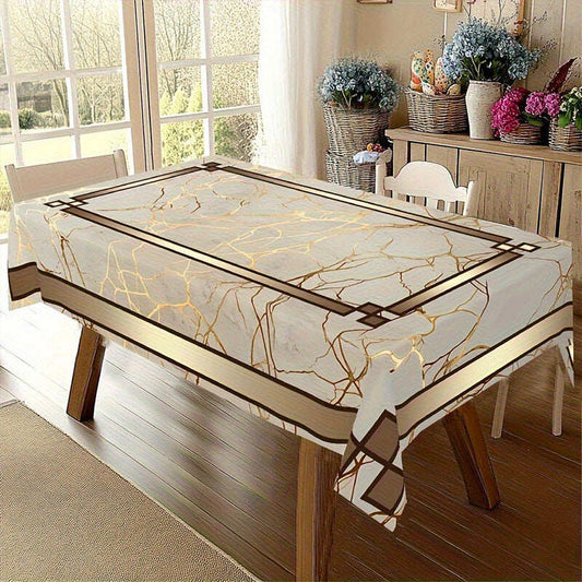 【140*180 cm (Rectángulo)】Mantel impermeable con estampado de mármol🌩️-E