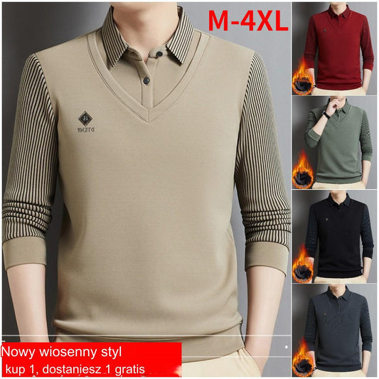 🔥🔥【M-4XL】Koszulki męskie jesienno-zimowe z długim rękawem POLO