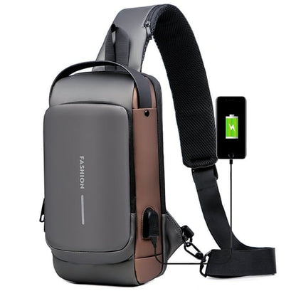 💖[50% de descuento] Bolso deportivo de moda de tela Oxford impermeable para hombre con bloqueo de código antirrobo -E