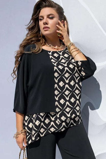 【S-5XL】❤️2024 nouă cămașă elegantă de damă cu gât rotund
