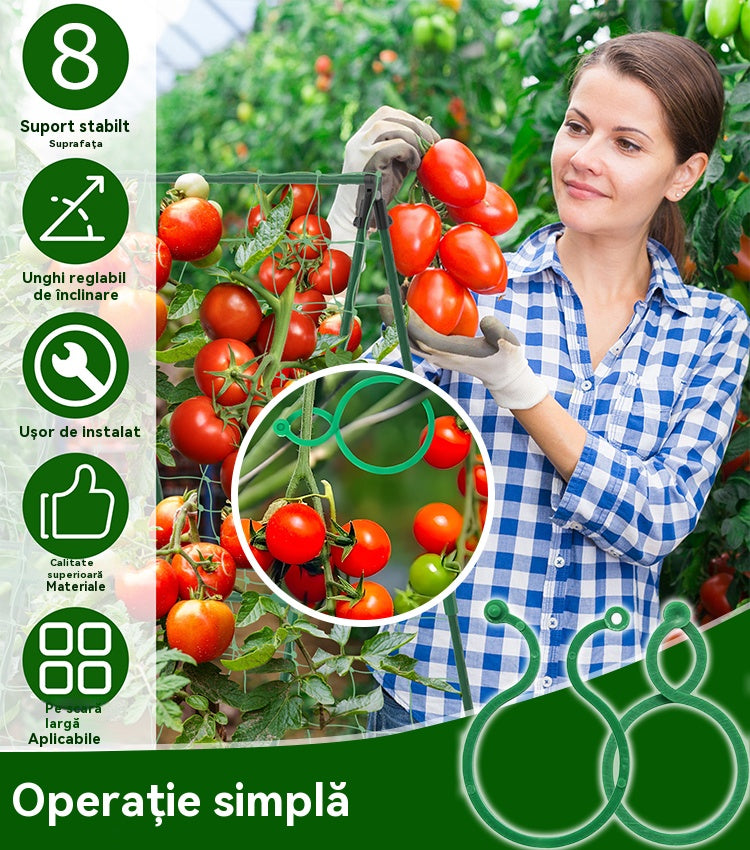 🍇【500 bucăți】🌱Cleme fixe cu cataramă în formă de 8, potrivite pentru plante cățărătoare, grădini/grădini de legume/livezi, legături pentru viță de vie