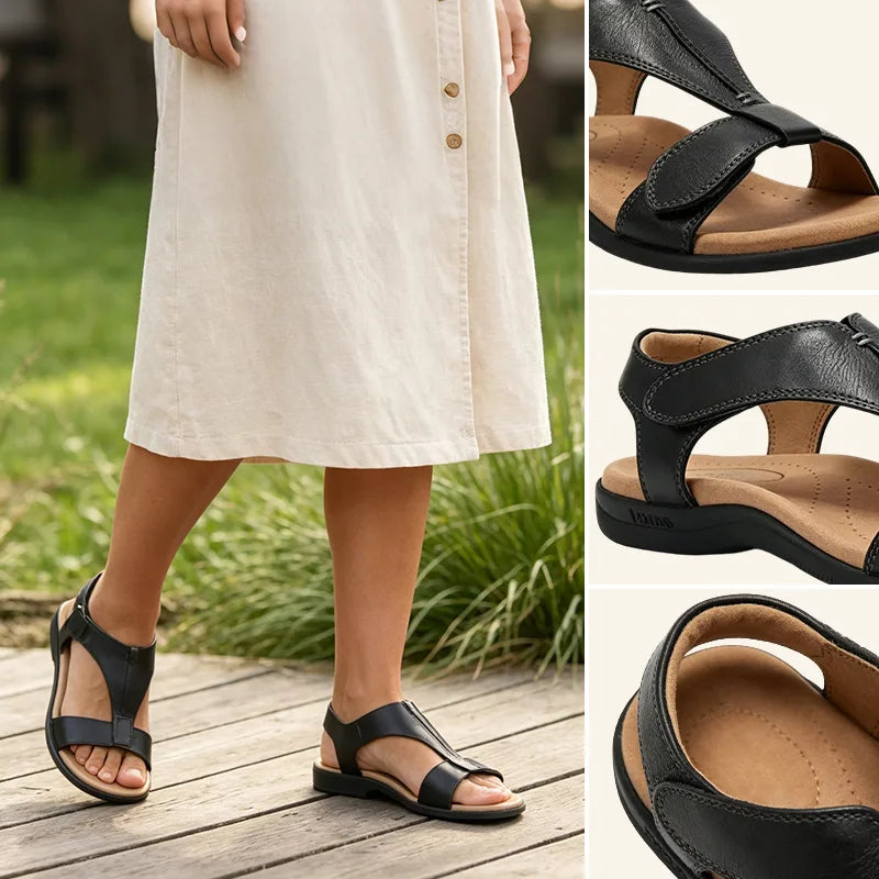 ✨ Puha valódi bőr női szandál vastag talppal – kényelem és stílus egyben! 👡-U