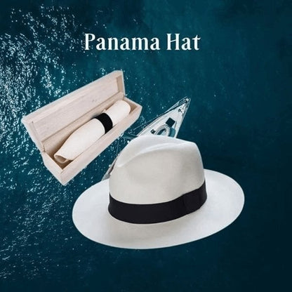 🌿 【56-58cm】Sombrero de palma tejido a mano de Ecuador.-E