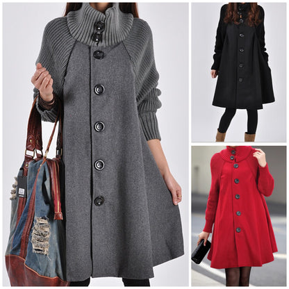 👗[43 % popust🔥🔥]【M-5XL】Nov ležerni volnen plašč srednje dolžine-L