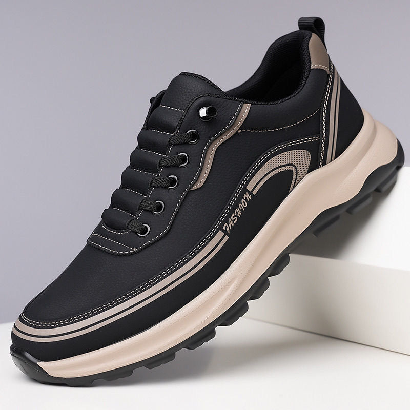 🔥Hit Sprzedaży 【Rabat 50%】👟【39-45】Wodoodporne i odporne na plamy skórzane trampki z miękką i wygodną podeszwą.