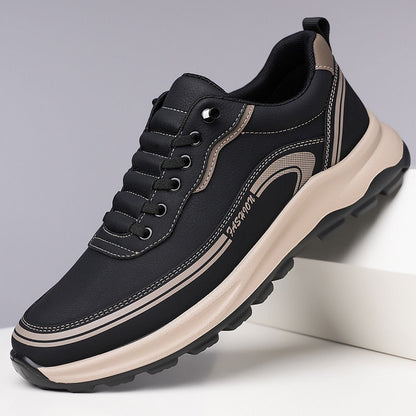 🔥Hit Sprzedaży 【Rabat 50%】👟【39-45】Wodoodporne i odporne na plamy skórzane trampki z miękką i wygodną podeszwą.