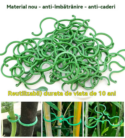 🍇【500 bucăți】🌱Cleme fixe cu cataramă în formă de 8, potrivite pentru plante cățărătoare, grădini/grădini de legume/livezi, legături pentru viță de vie