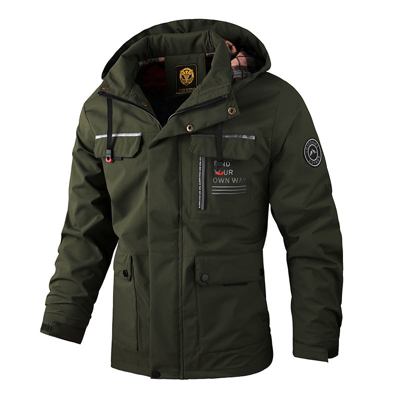 🔥【M~4XL】 2024 Nueva chaqueta de montañismo al aire libre impermeable a prueba de viento para hombres -E