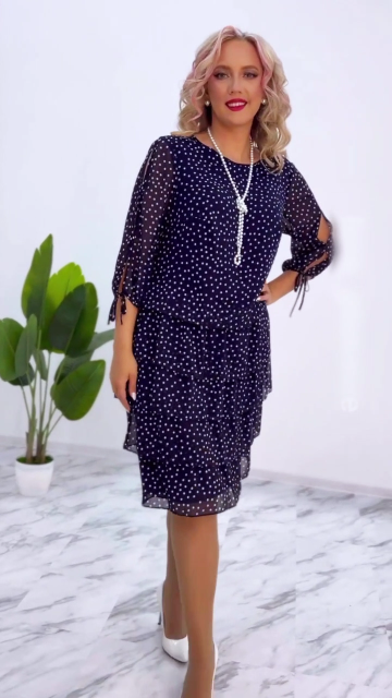 🥰【Compra 1 y obten 1 gratis】[S-5XL] Nuevo y elegante vestido suelto de lunares-E