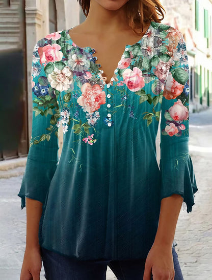 😍【Időkorlátozott ajánlat】Stílusos női V-nyakú póló [S-5XL]-U