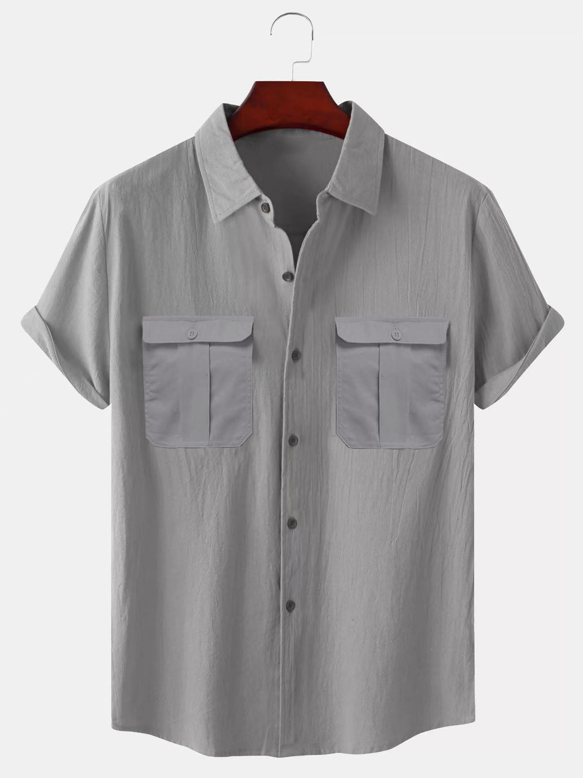 [🏖️🔥Wyprzedaż letnia] [M-5XL] Nowa letnia męska prosta lniana koszula - przyjazna dla skóry i miękka-V