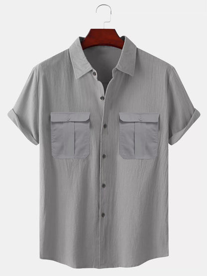[🏖️🔥Wyprzedaż letnia] [M-5XL] Nowa letnia męska prosta lniana koszula - przyjazna dla skóry i miękka-V