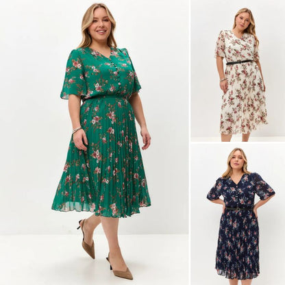 【🏆Produse noi, foarte bine vândute】🌸💥【S-5XL】Rochie elegantă nouă, cu imprimeu