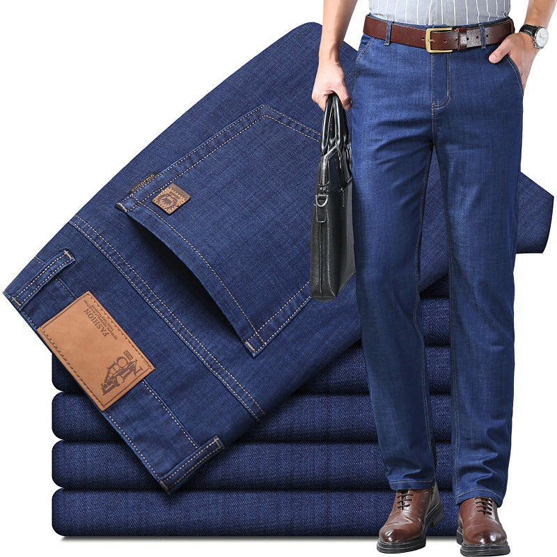 🔥👖👖2025 Blugi pentru bărbați simpli, casual și versatili de mărime mare👍-3992215