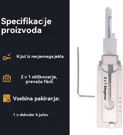 🔐Posebna razprodaja tega tedna🔑 - 49 % popusta🔥Dekoder ključev iz nerjavečega jekla-L
