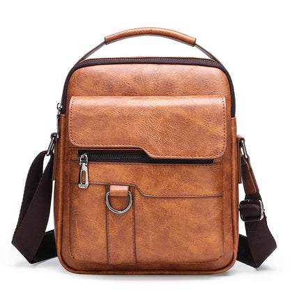 🔥Nueva promoción 👜 Bolsa moderna y casual de cuero para hombre, gran capacidad-E