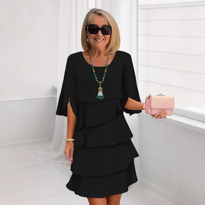 💃【S-3XL】🎁Elegantní vrstvené šaty s volánkovými rukávy – bez námahy vytvořte stylový vzhled vhodný pro všechny příležitosti💃-Z