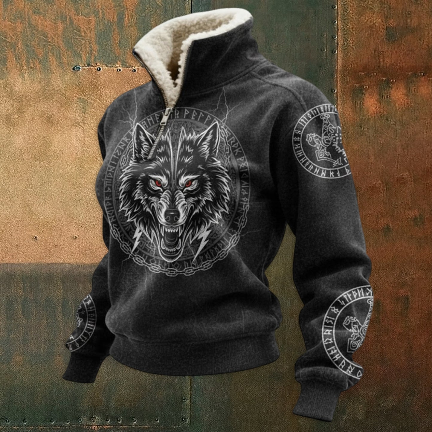 🔥 Kup 1, drugi gratis 🔥【S–5XL】Nowa modna bluza na jesień/zimę z polarową podszewką i futrzanym kołnierzem