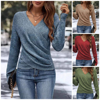 🔥【Compra 1 y llévate 1 gratis】Elegante suéter de punto para mujer de estilo casual, pulóver cálido de manga larga para primavera y otoño-E