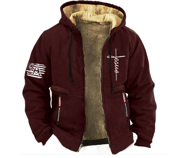 【S-3XL】 Chaqueta casual de terciopelo grueso de otoño e invierno para hombre-E