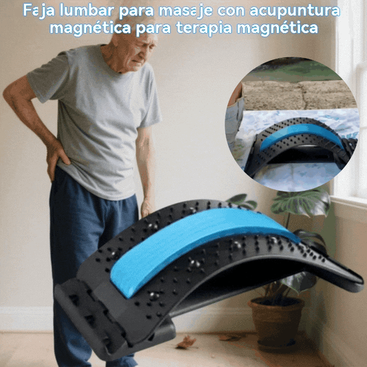 【Compra 1 y recibe 1 gratis】Estirador lumbar para masaje con acupuntura magnética para terapia magnética-E