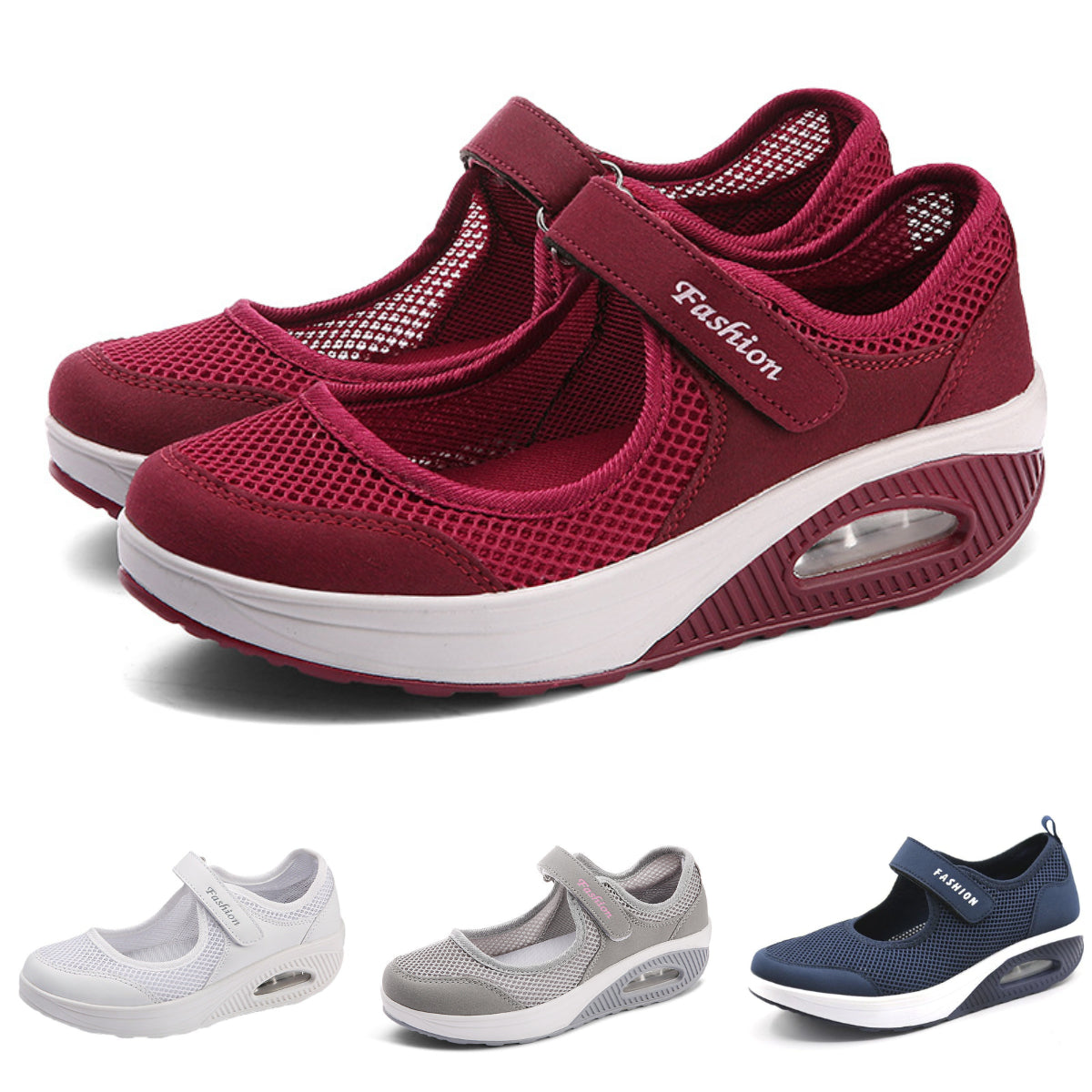 【35–43】👟Női lélegző hálós sportcipő légpárnás talppal – ultrakönnyű, puha és kényelmes-U