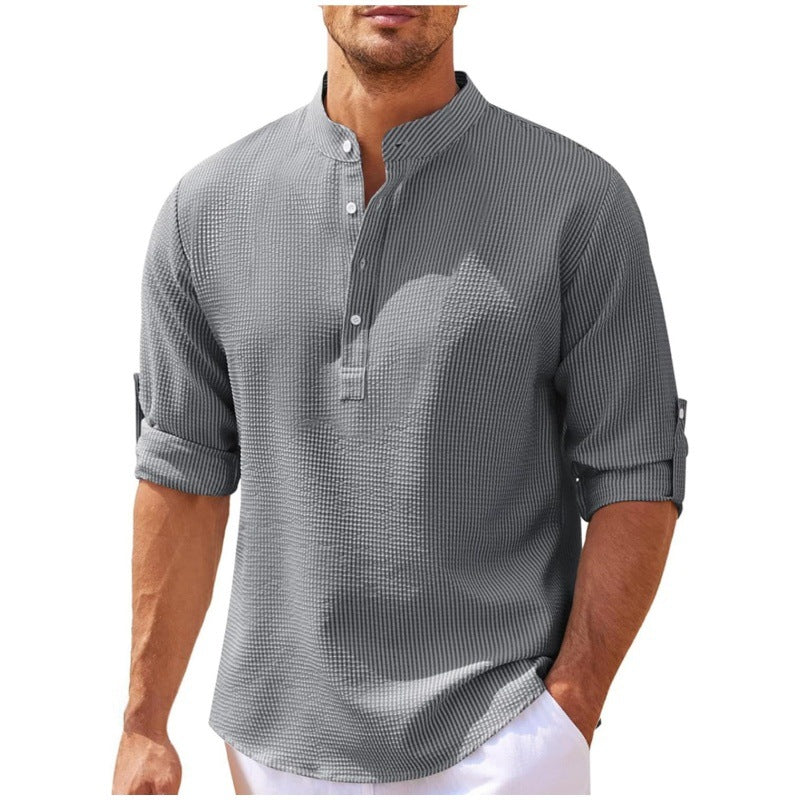 🔥【S–5XL】Férfi légáteresztő pamut-len ing – kényelmes, könnyű és bő szabású-U
