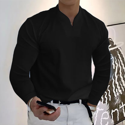 🔥🔥【S-5XL】 Nové letní pánské bavlněné tričko s výstřihem do V -- Z